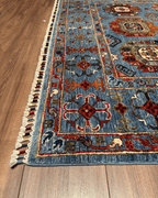 Tapis en laine style afghan 55 x 146 cm