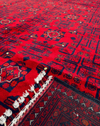 Handwoven Afghan Style Wool Rug 8' 1" x 11' 4"