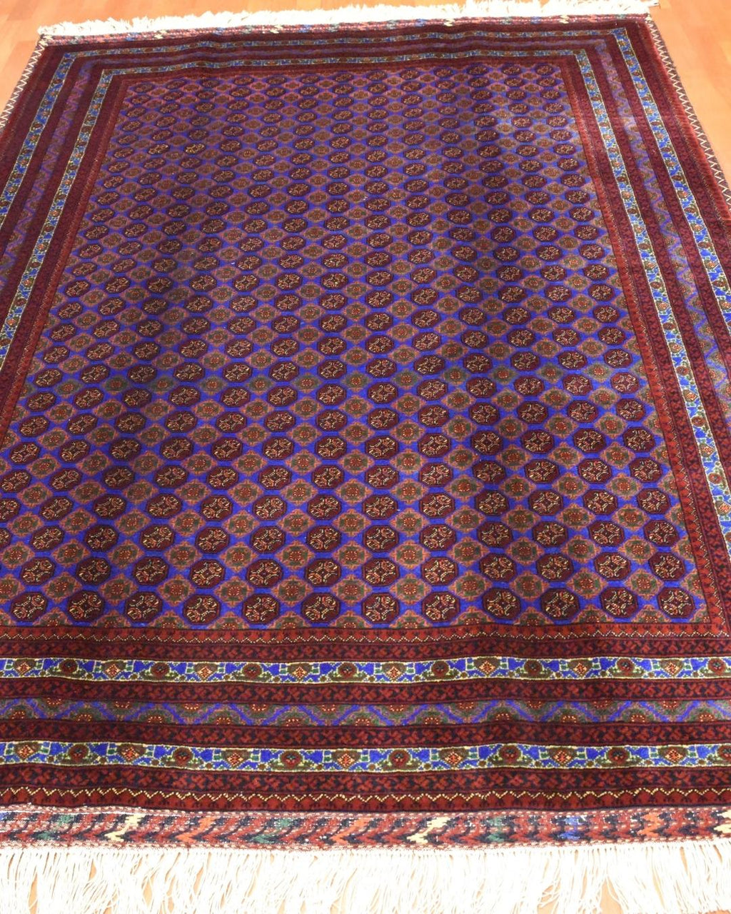 Afghan Bilcik Style Hand-Knotted Wool Rug 4' 7" x 6' 4"