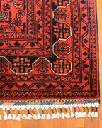 Afghan Hamyap Style Hand-Knotted Wool Rug 4' x 6' 1"