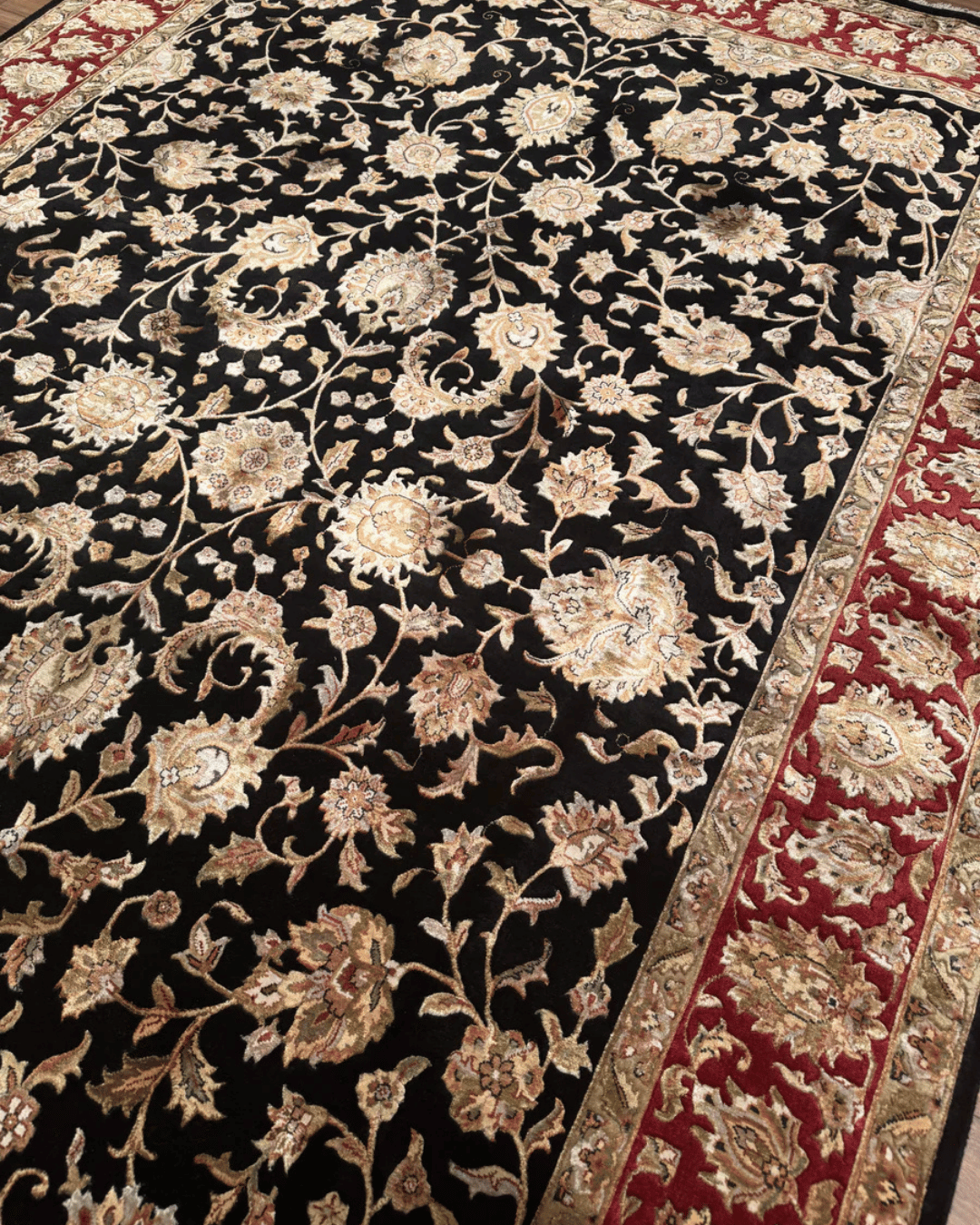 Ottoman Elegance Hand-Knotted Wool Rug 6' 6" x 10'