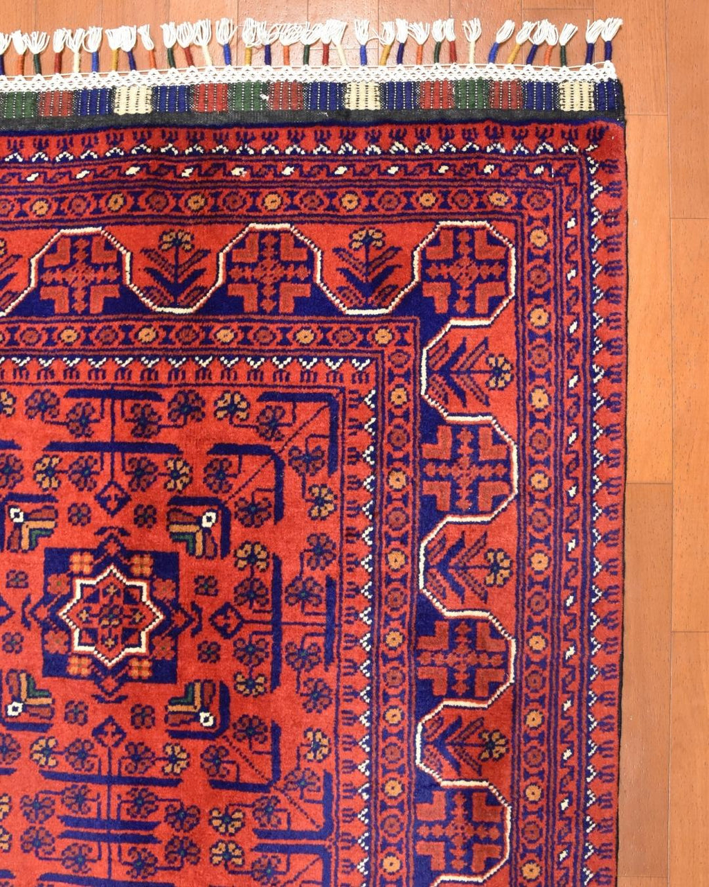 Afghan Hamyap Style Hand-Knotted Wool Rug 4' 1" x 6' 5"