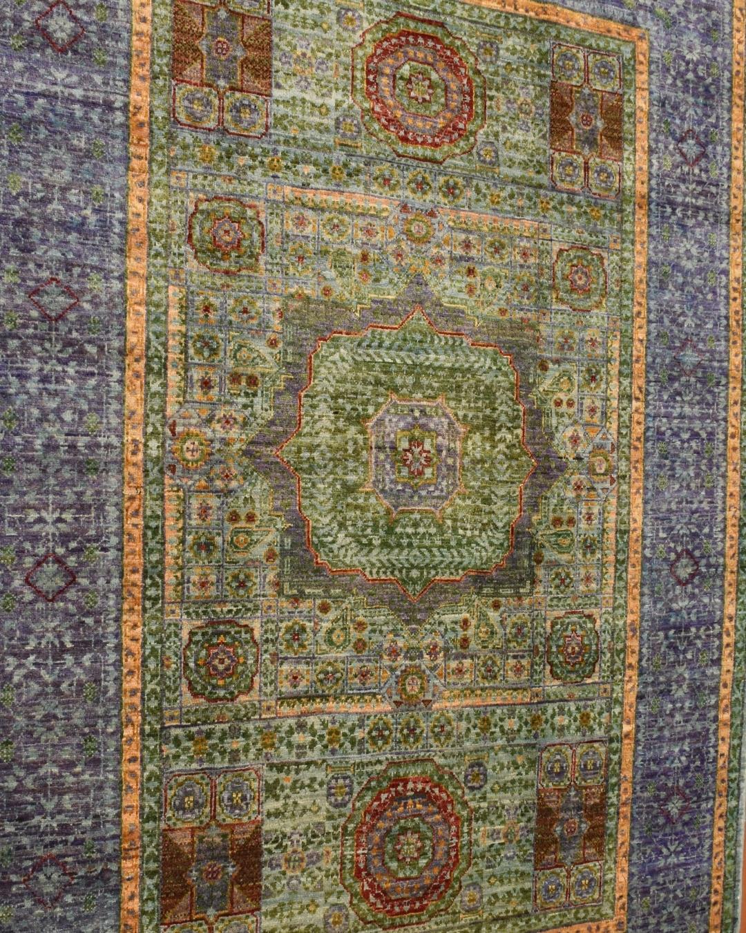 Mamluk Hand-Knotted Wool Rug 4' 2" x 6' 1"