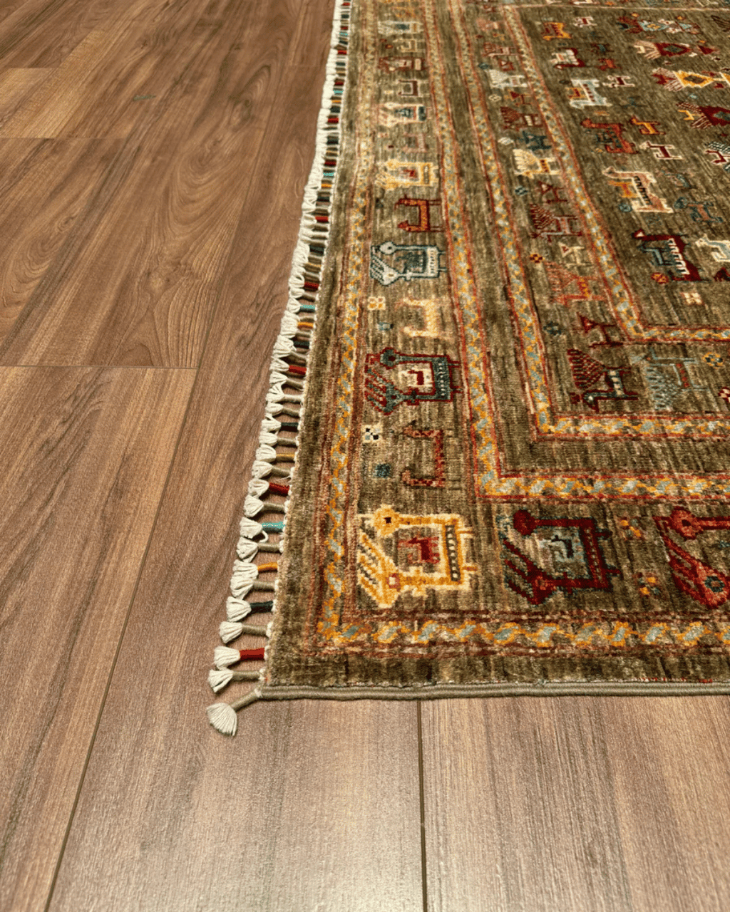 Pazyrk Hand-Knotted Wool Rug 5' 9" x 7' 8"