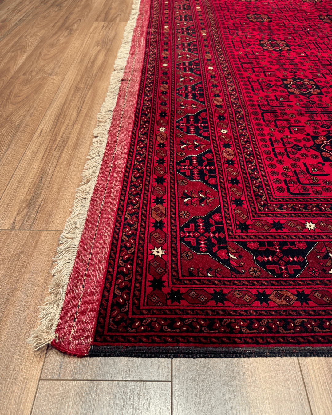 Handwoven Afghan Style Wool Rug 9' 7" x 12' 8"