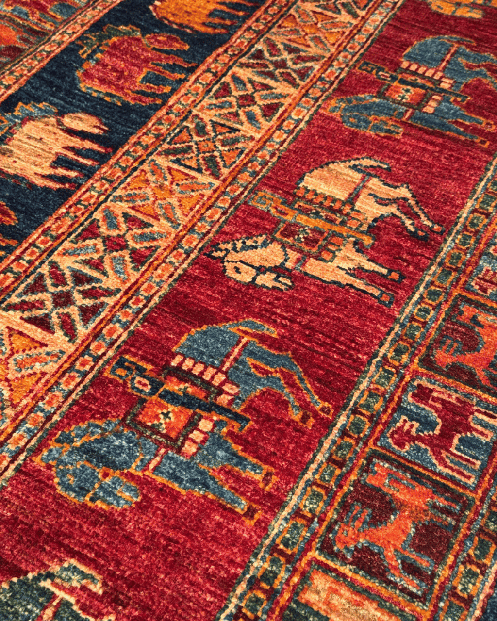 Pazyrk Hand-Knotted Wool Rug 8' 1" x 11' 1"