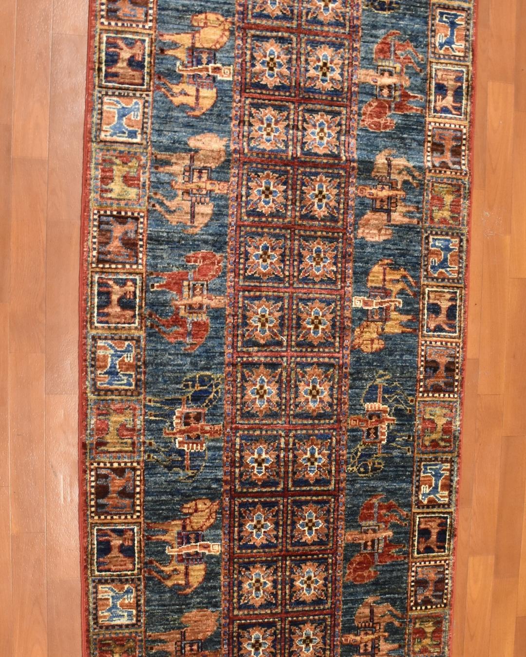 Pazyryk Hand-Knotted Wool Runner 79x265 cm 2.10 m² | 3x9 ft