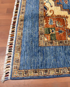 Sultani Hand-Knotted Wool Rug 5' 1" x 6' 3"