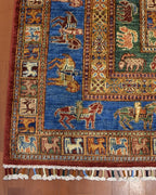 Pazyryk Hand-Knotted Wool Rug 5' 7" x 8' 3"