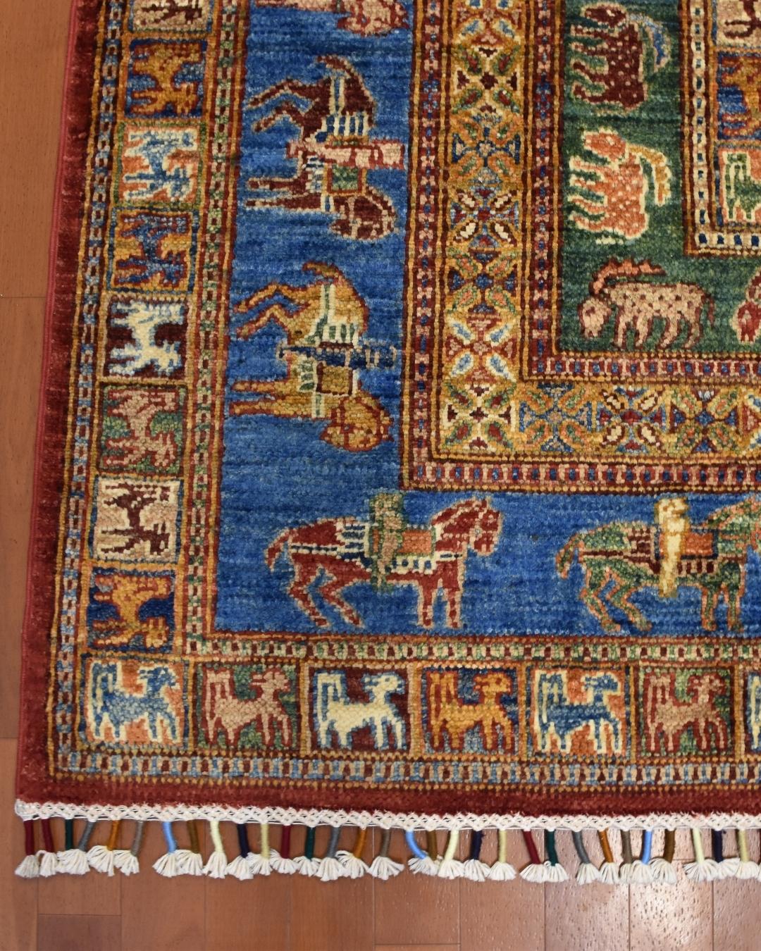 Pazyryk Hand-Knotted Wool Rug 5' 7" x 8' 3"