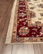 Ushak Hand-Knotted Wool Rug 5' x 7'