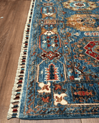 Tapis en laine style afghan 55 x 146 cm