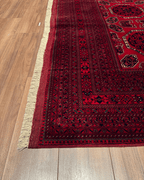 Handwoven Afghan Style Wool Rug 6' 5" x 9' 2"