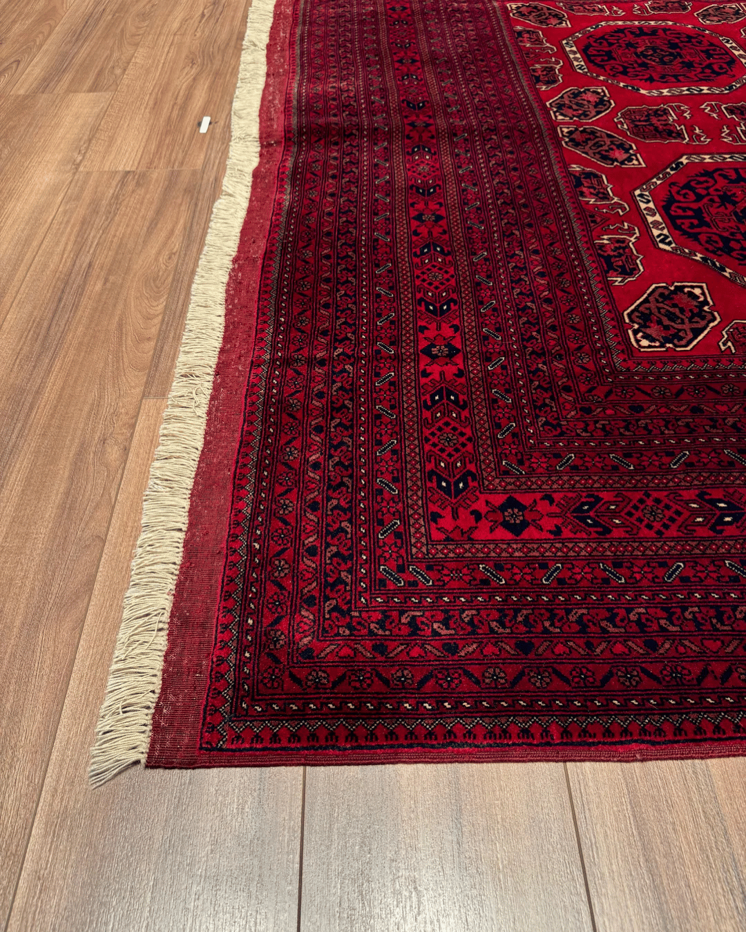 Handwoven Afghan Style Wool Rug 6' 5" x 9' 2"