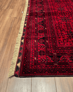 Handwoven Afghan Style Wool Rug 6' 5" x 9' 6"