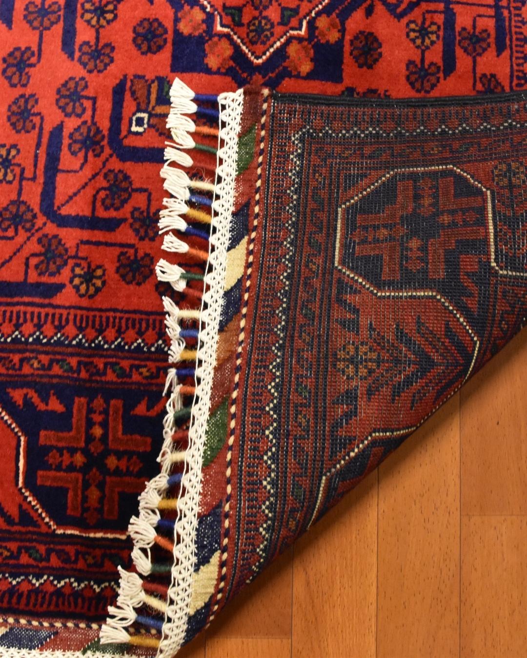 Afghan Hamyap Style Hand-Knotted Wool Rug 4' x 6' 4"