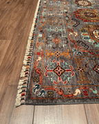 Tapis en laine style afghan 55 x 146 cm