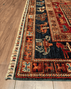 Pazyrk Hand-Knotted Wool Rug 5' 1" x 6' 8"