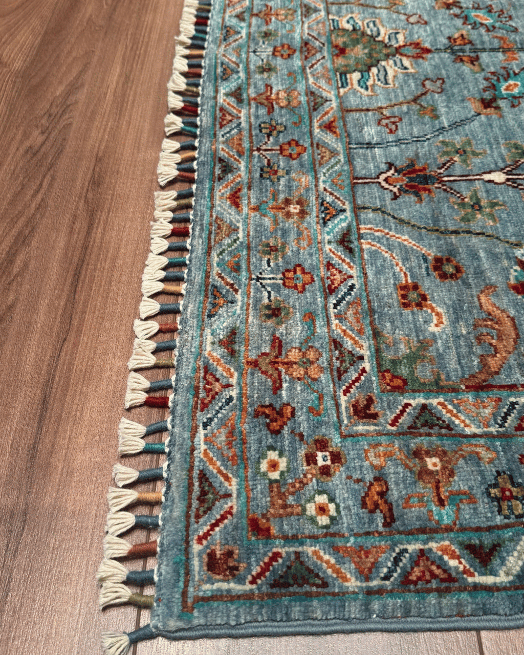 Sultani Hand-Knotted Wool Rug 3' 9" x 5' 9"