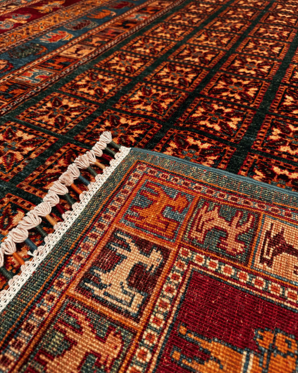 Pazyrk Hand-Knotted Wool Rug 5' 9" x 8'