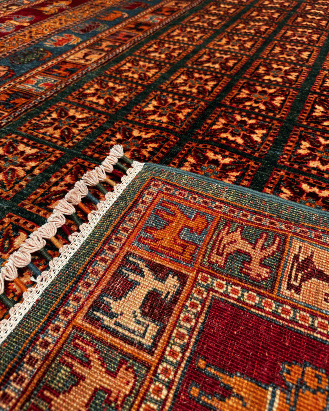 Pazyrk Hand-Knotted Wool Rug 5' 9" x 8'