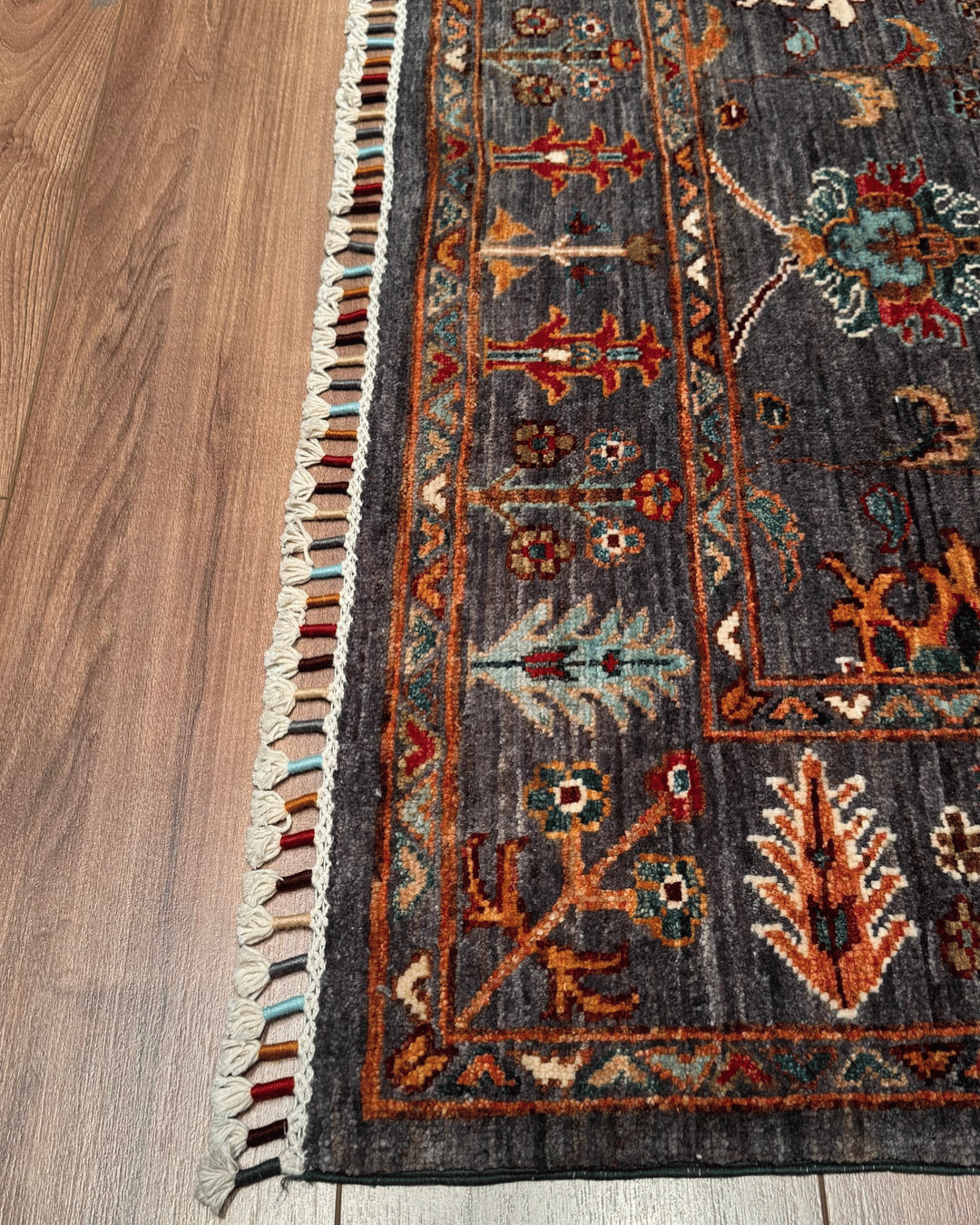 Sultani Hand-Knotted Wool Rug 3' 4" x 4' 8"