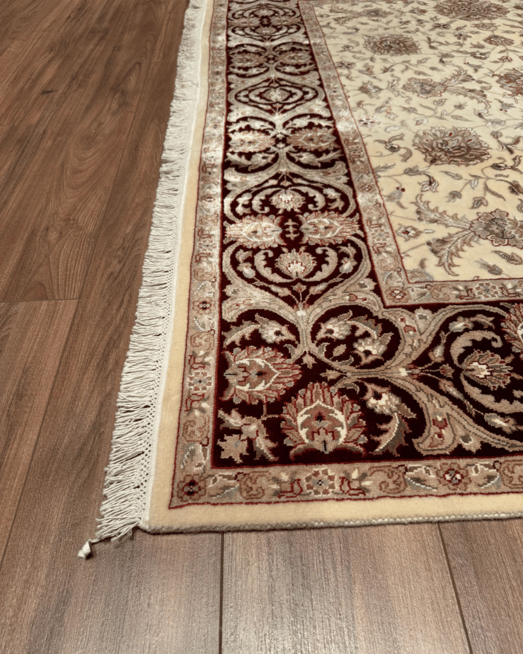 Tapis en laine style afghan 55 x 146 cm