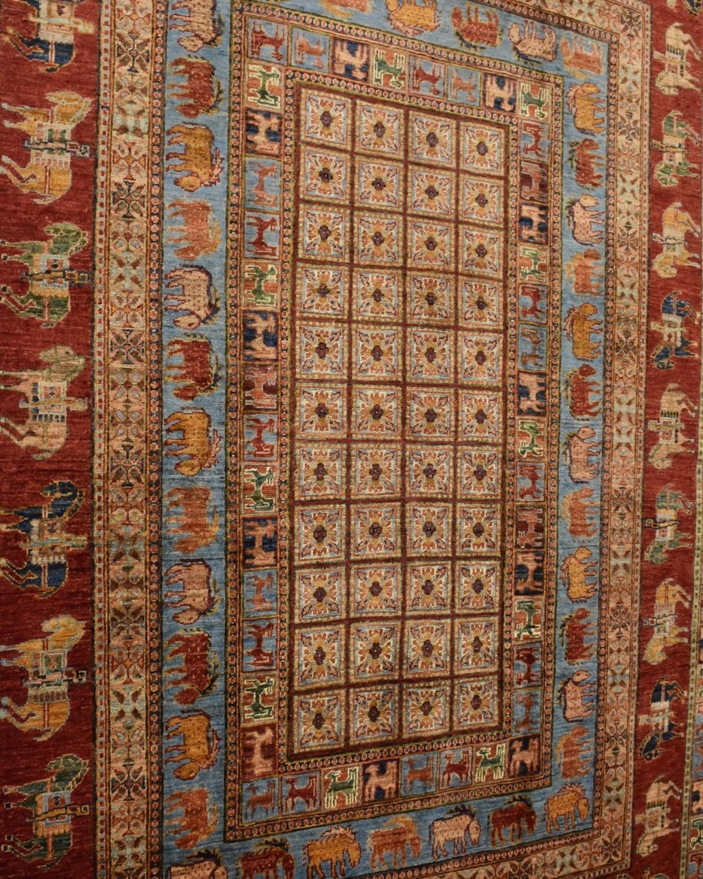 Pazyryk Hand-Knotted Wool Rug 5' 6" x 7' 9"