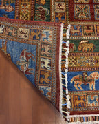 Pazyryk Hand-Knotted Wool Rug 5' 7" x 8' 3"