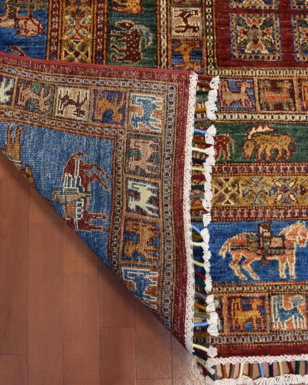 Pazyryk Hand-Knotted Wool Rug 5' 7" x 8' 3"