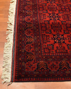 Afghan Bilcik Style Hand-Knotted Wool Rug 5' 5" x 7' 7"