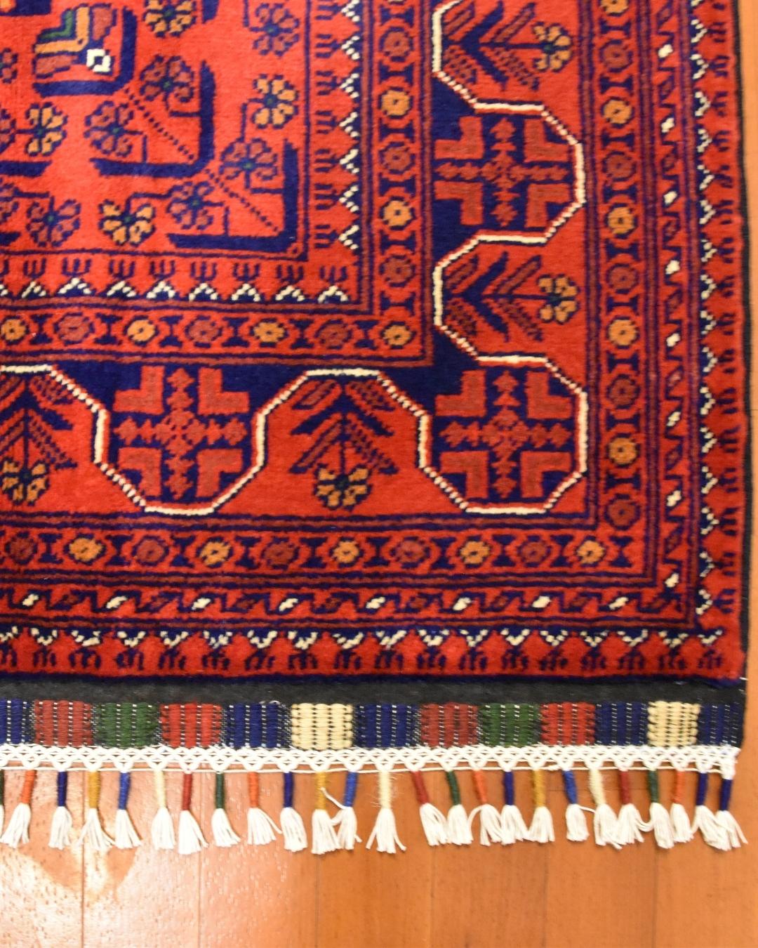 Afghan Hamyap Style Hand-Knotted Wool Rug 4' x 6' 5"