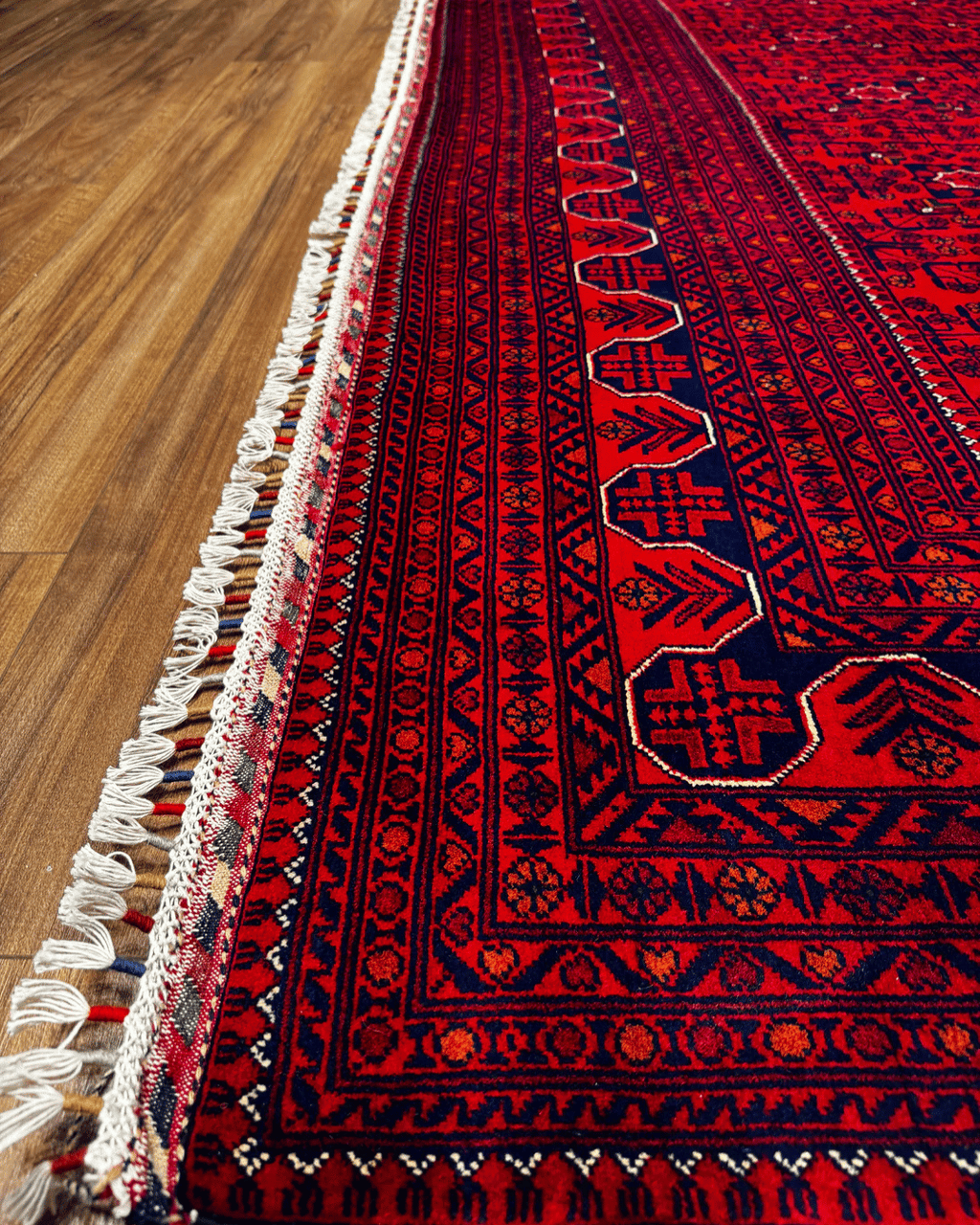 Handwoven Afghan Style Wool Rug 9' 7" x 13' 5"