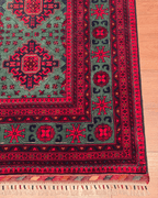 Tapis en laine style afghan 55 x 146 cm