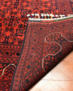 Afghan Hamyap Style Hand-Knotted Wool Rug 4' x 6'