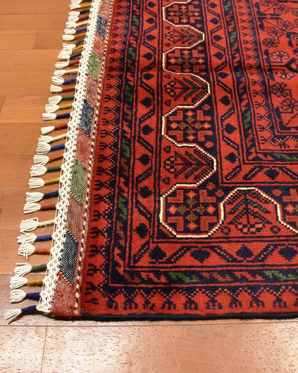 Afghan Hamyap Style Hand-Knotted Wool Rug 3' 9" x 5' 7"