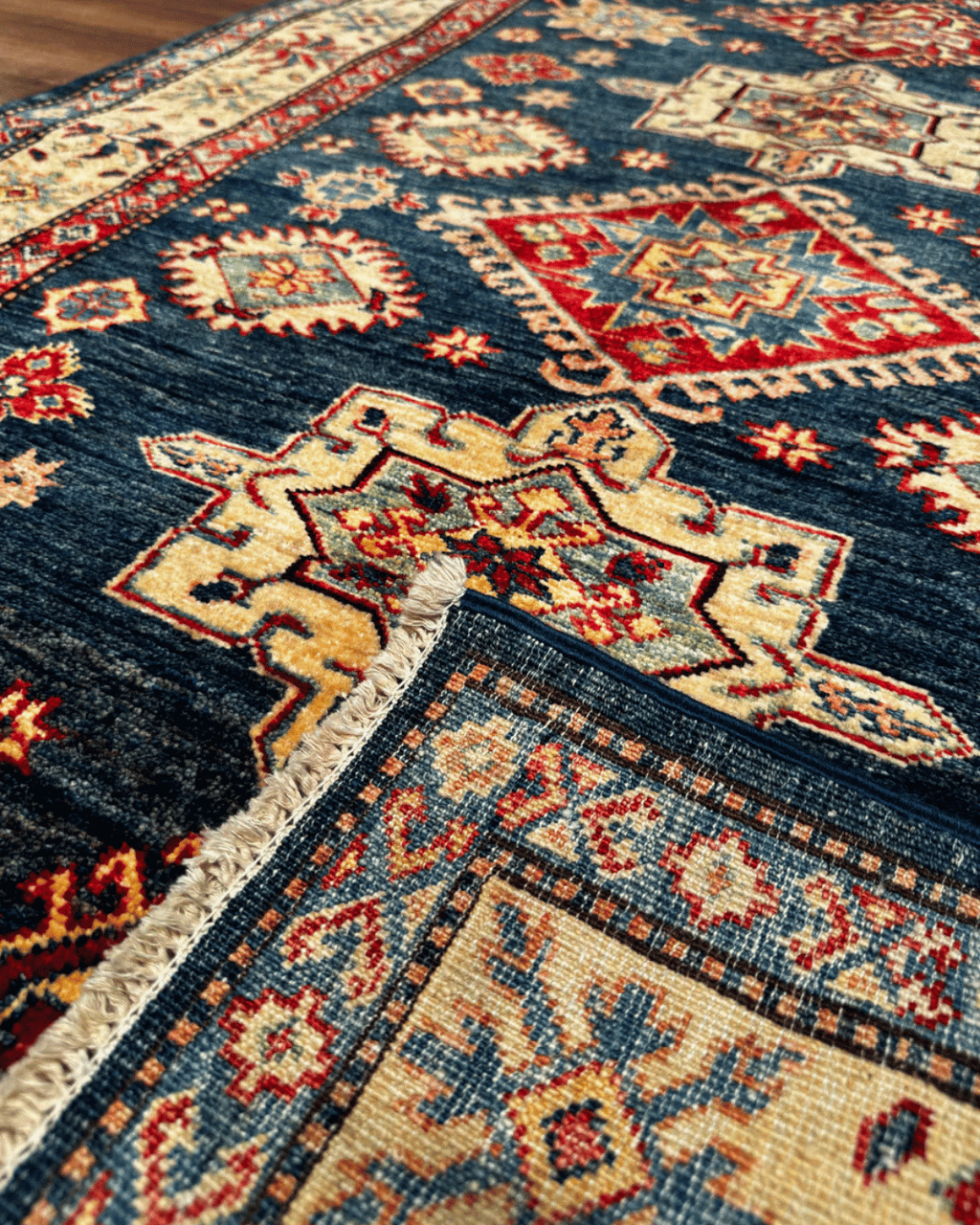 Shirvan Hand-Knotted Wool Rug 3' 7" x 5' 8"