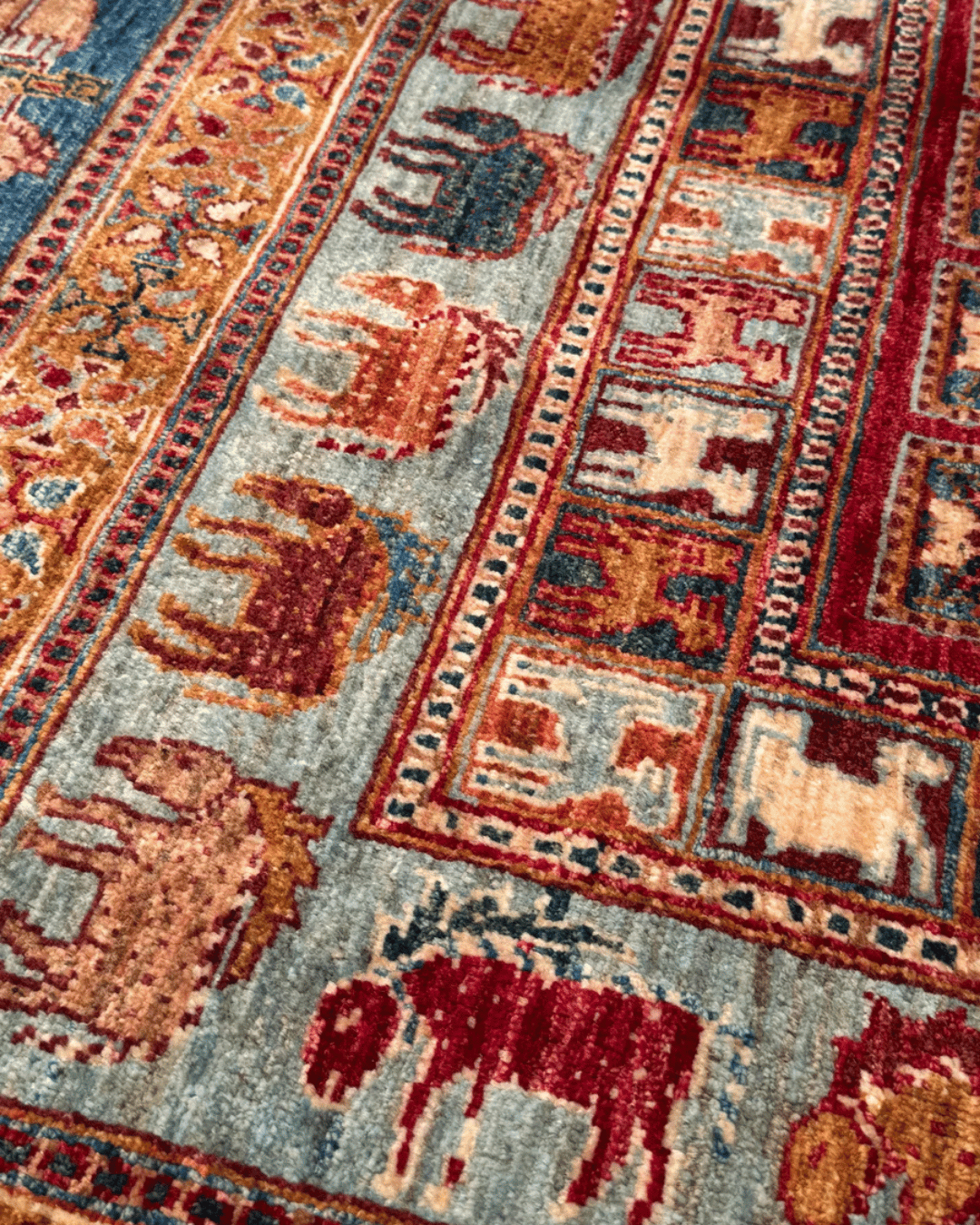 Pazyrk Hand-Knotted Wool Rug 6' 7" x 10'