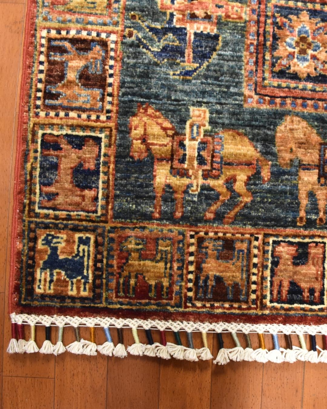 Pazyryk Hand-Knotted Wool Runner 79x265 cm 2.10 m² | 3x9 ft