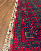 Tapis en laine style afghan 55 x 146 cm