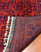 Afghan Hamyap Style Hand-Knotted Wool Rug 4' 1" x 6' 5"