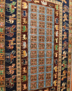 Pazyryk Hand-Knotted Wool Rug 4' x 6' 2"