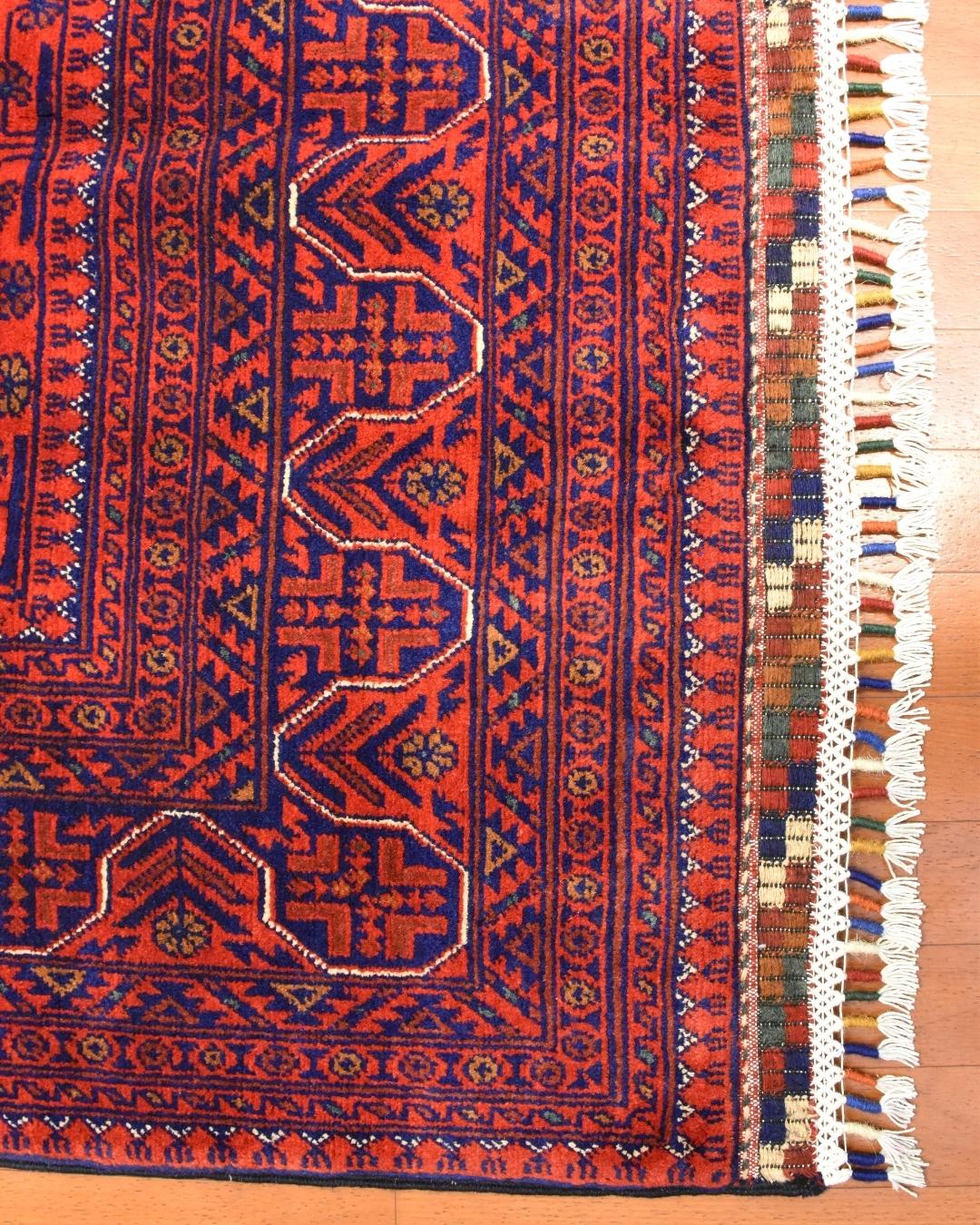 Afghan Hamyap Style Hand-Knotted Wool Rug 4' 9" x 6' 1"