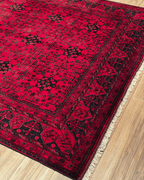 Handwoven Afghan Style Wool Rug 6' 6" x 9' 6"