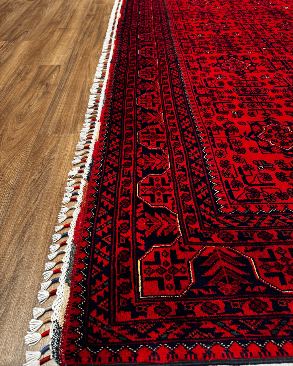 Handwoven Afghan Style Wool Rug 7' 9" x 9' 7"