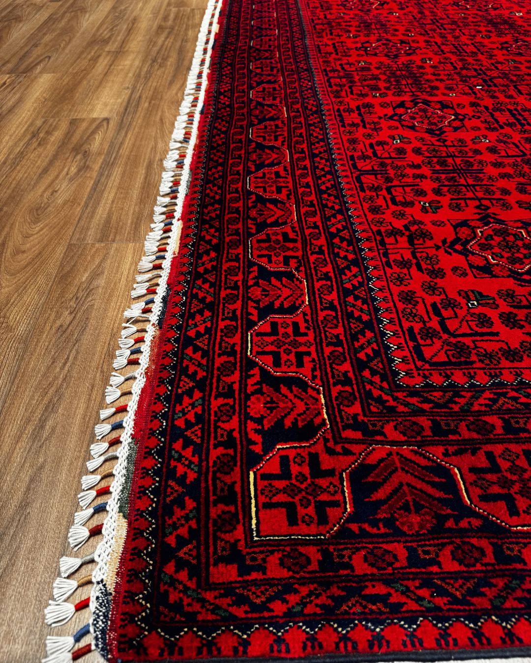 Handwoven Afghan Style Wool Rug 7' 9" x 9' 7"