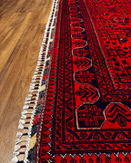 Tapis en laine style afghan 55 x 146 cm