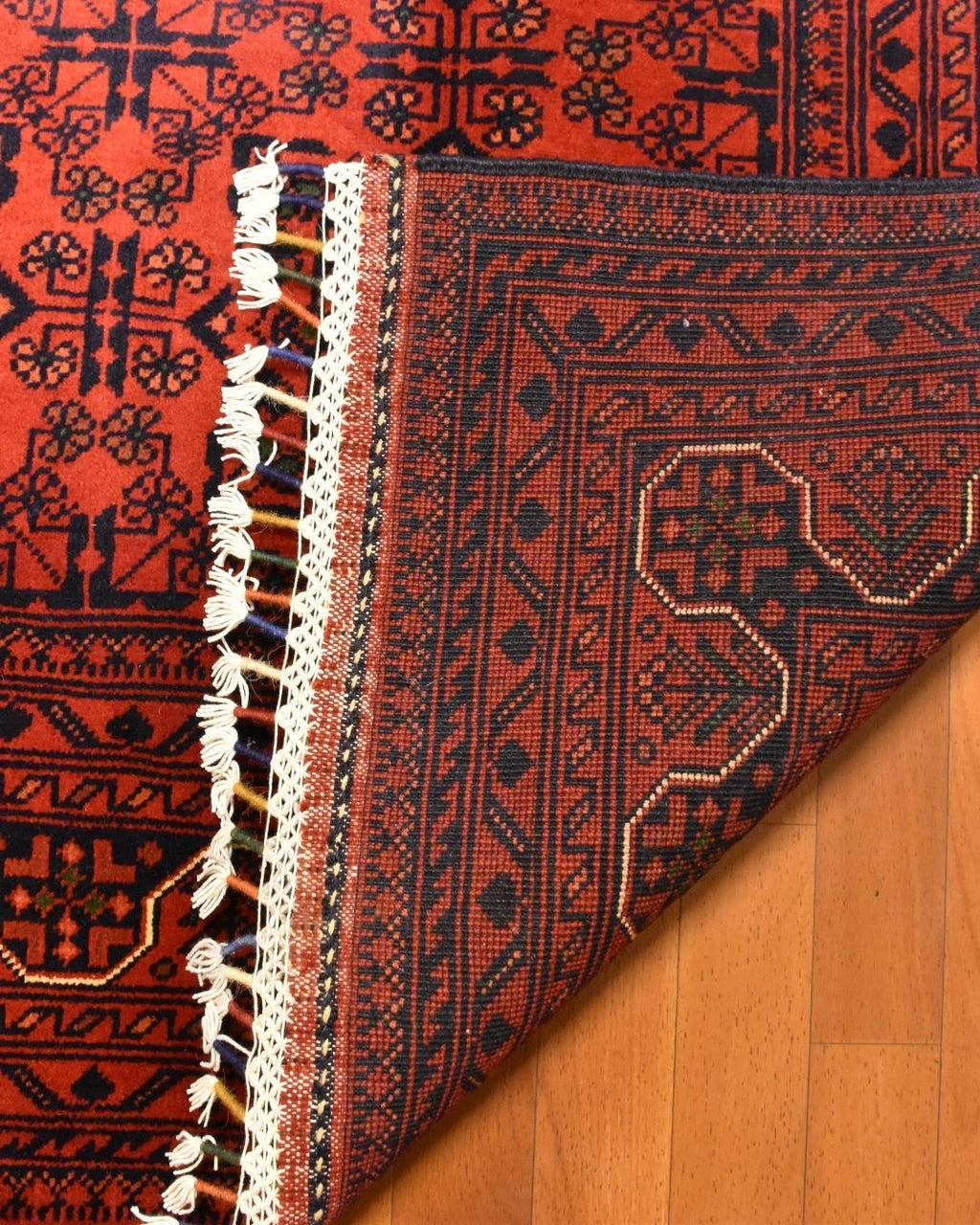 Afghan Hamyap Style Hand-Knotted Wool Rug 4' x 5' 8"