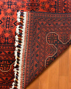 Afghan Hamyap Style Hand-Knotted Wool Rug 4' x 5' 8"