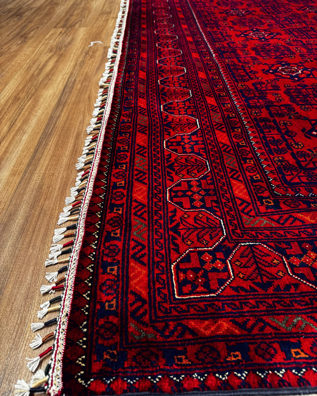 Handwoven Afghan Style Wool Rug 8' 5" x 11' 5"